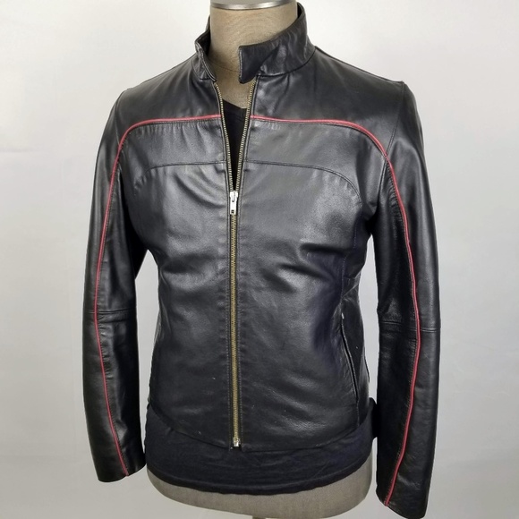 Vera Pelle Other - Vera Pelle Conbipel -Italian Black Leather Moto Jacket-  Italian Size 48/ US @ M
